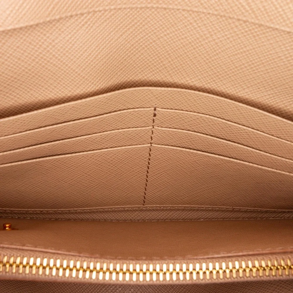 Prada Saffiano Long Wallet Camel - Picture 15 of 16